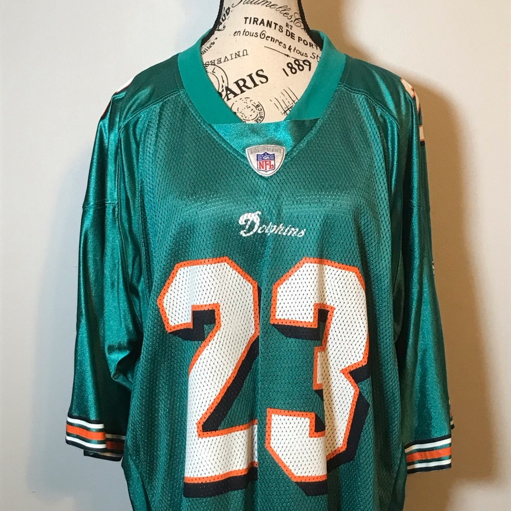 🐬 MIAMI DOLPHINS OFFICIAL NFL REEBOK JERSEY #23 RONNIE BROWN MENS XL NEW